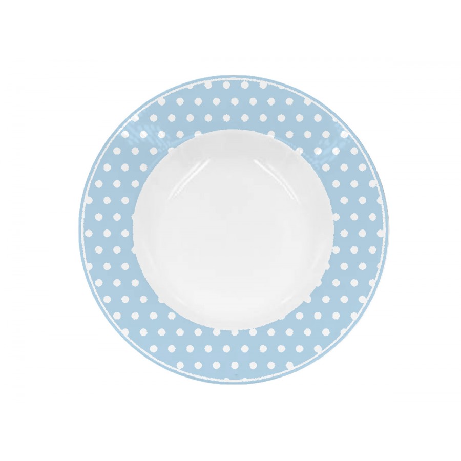Глубокая тарелка Blue with dots 22 см